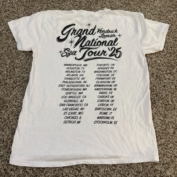 Kendrick Lamar and SZA Grand National Tour tshirt - Picture 3 of 3